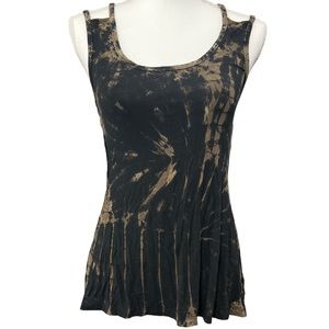 Tie Dye Black/Brown Tank